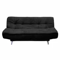 Sofá Cama Blu 3 Puestos Tela Negro