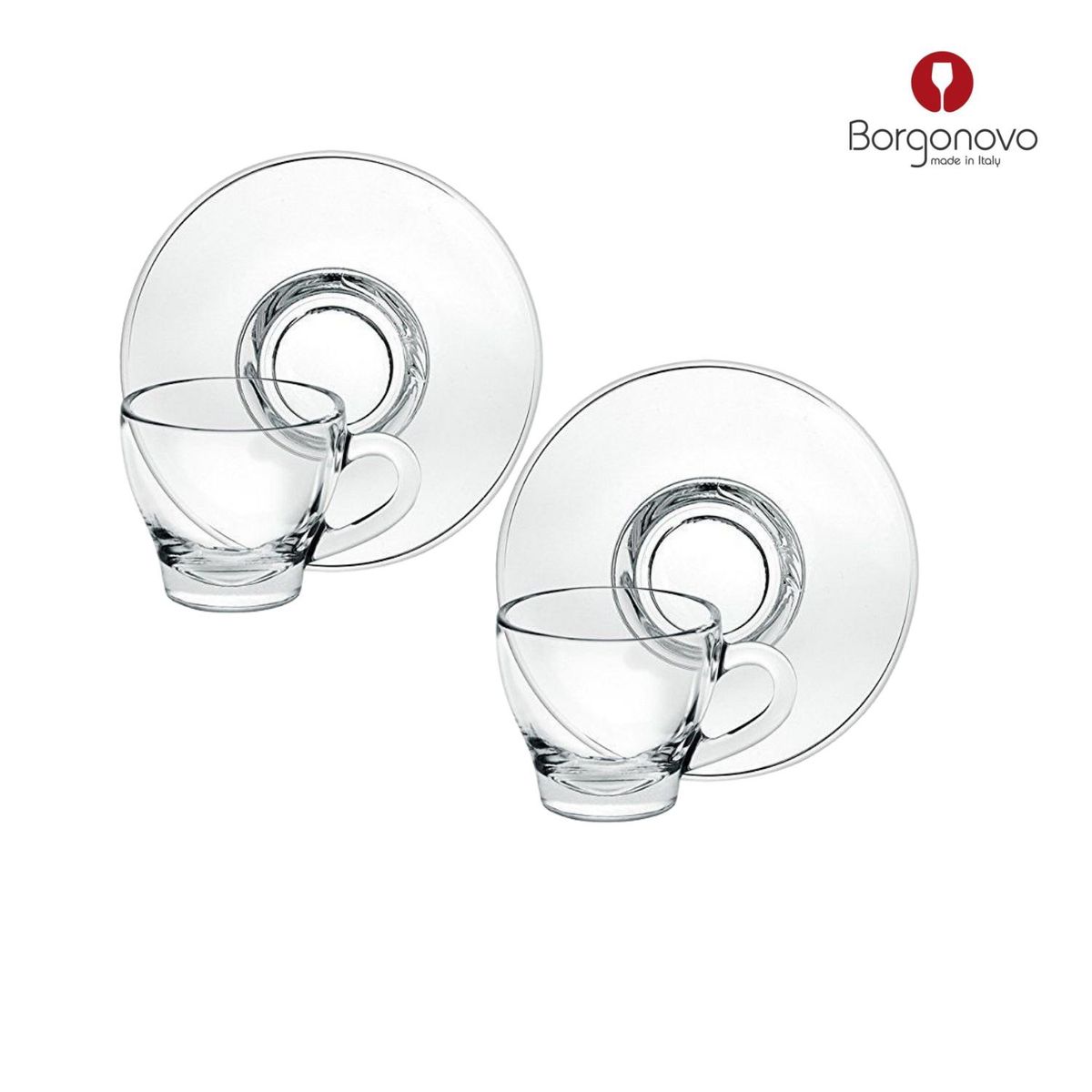 BORGONOVO - Set De Cappuccino Ishia 180Ml 4 Piezas 2 Puestos