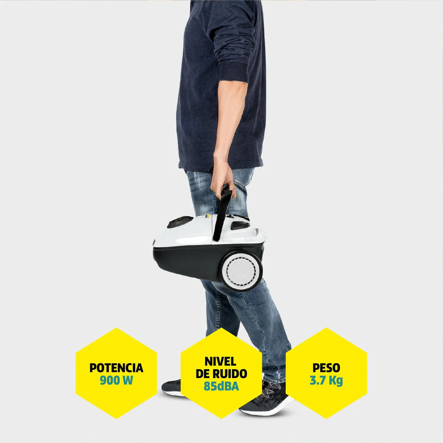 Aspiradora con Bolsa Filtro Hepa 140Mbar 1.5 Lt VC1 5