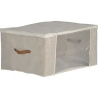 Bolsa Organizadora en Tela con Cierre 60x30x45 cm Beige