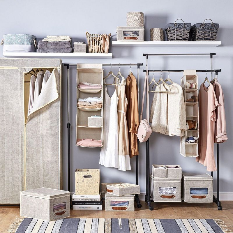 Caja Organizadora Tela 30x16x30 cm Beige