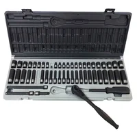 Set Dual de Copa Hexagonal Corta y Larga para Impacto Milimétrica y en Pulgadas Cuadrante 3/8 Pulgada x 59 Piezas