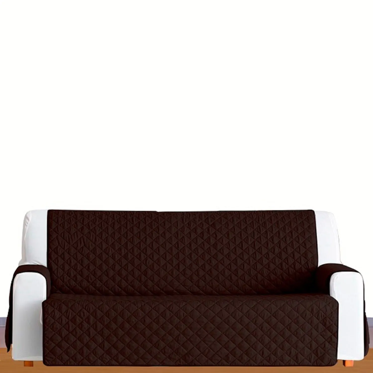 Protector de Sofá Doble Faz 3 Puestos Beige/Chocolate 180 x 180 cm 18