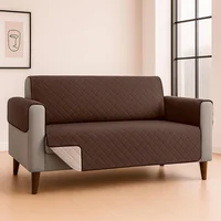 Protector de Sofá Doble Faz 2 Puestos Beige/Chocolate 120x 180 cm