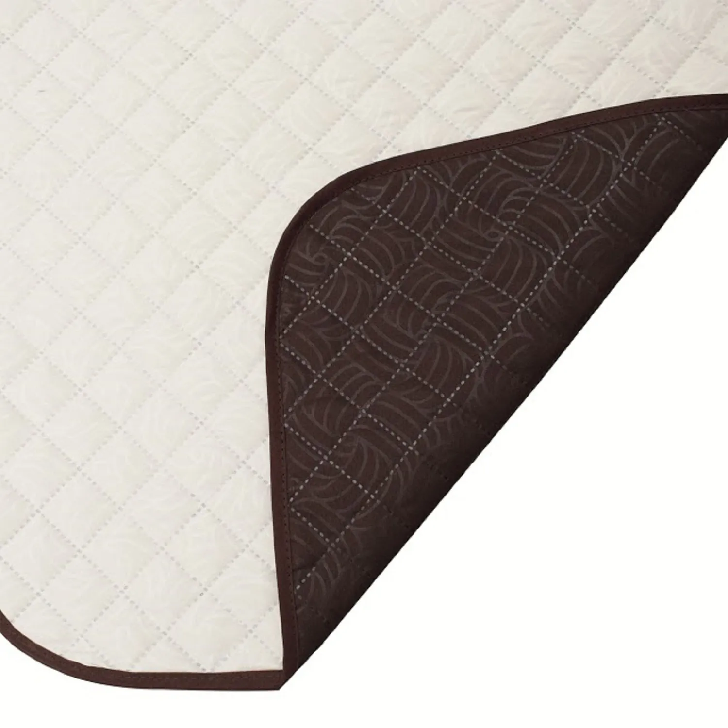 Protector de Sofá Doble Faz 2 Puestos Beige/Chocolate 120x 180 cm 21