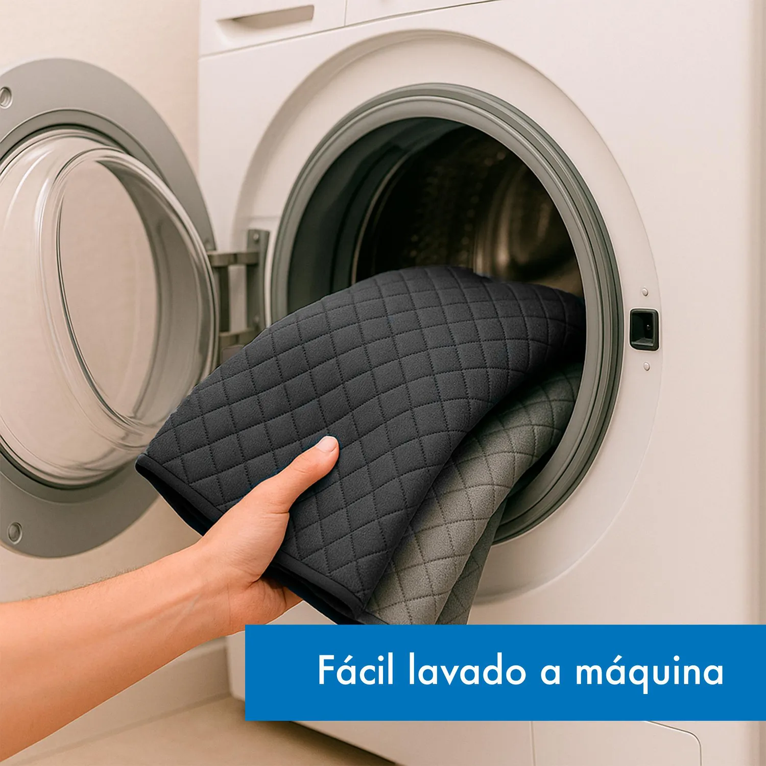 Forro Protector de Sofá Doble Faz 1 Puesto Negro/Gris 60 x 180 cm 8