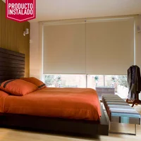 Blackout Enrollable Absolut Blanco A La Medida Ancho Entre 120.5-130  Cm Alto Entre  150.5-160 Cm
