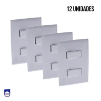 Interruptor Doble Fuga Blanco Set x 12
