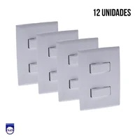 Interruptor Doble Conmutado Fuga Blanco Set x 12