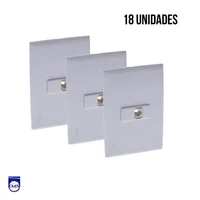 Toma Teléfono Amer Sencillo 4 H Fuga Blanco Set x 18