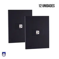 Toma Teléfono Amer Sencilla Nova Negro Set x 12