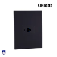Salida Datos Sencilla Nova Negro Mate Set x 8