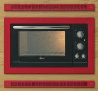 Horno De Empotrar Electrico Fit Line Rojo Autolimpiante 44Lts
