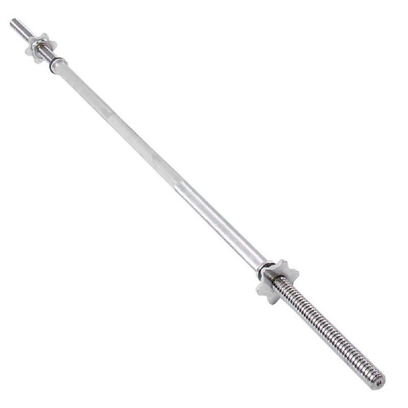 Barra Recta De Kg Con Seguro Para Pesas 150 Cm Color Cromado