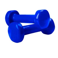 Set De 2 Mancuernas Encauchetadas 2 Kg Color Azul