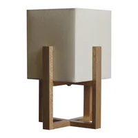 Lámpara de Mesa Cubil 1 Luz E27 Madera Producto Certificado