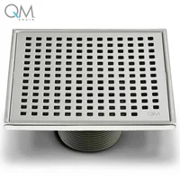 Qm Drain Rejilla Piso Central Mira 15x15cm Satinado