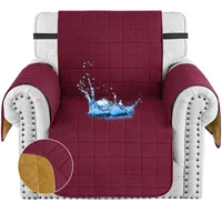 Protector De Sofá Para Mascotas Doble Faz Vinotinto-Camel 1 Puestos