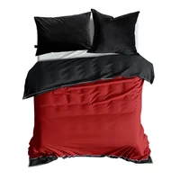 Duvet Lisboa Doble Faz King Negro - Rojo