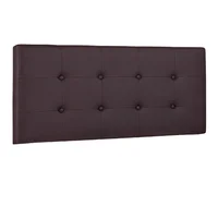 Cabecero Tapizado para Cama Sencilla 100X60Cm Cuadros Marrón
