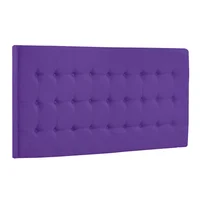 Cabecero Tapizado para Cama Semidoble 120X60Cm Cuadros Morado