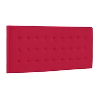 Cabecero Tapizado para Cama Semidoble 120X60Cm Cuadros Rojo