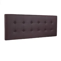 Cabecero Tapizado para Cama Doble 140X60Cm Cuadros Marrón