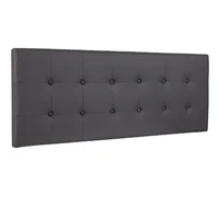 Cabecero Tapizado para Cama Doble 140X60Cm Cuadros Gris