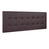 Cabecero Tapizado para Cama Queen 160X60Cm Cuadros Marrón