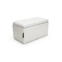 Puff Baúl 75x40cm Blanco