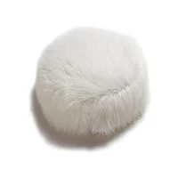 Puff Descansapies Peluche Blanco