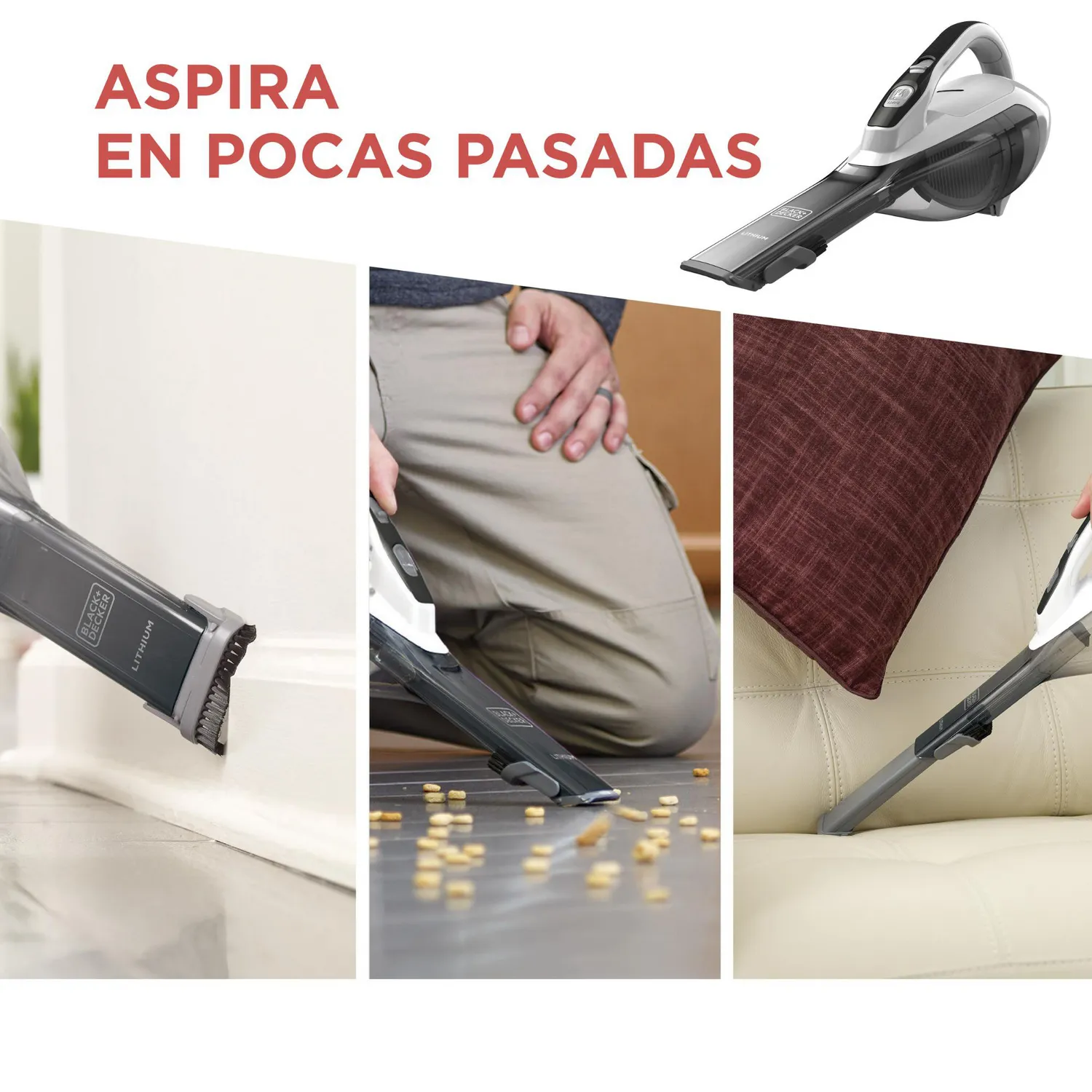 Aspiradora Inalambrica BLACK+DECKER con Iones de Litio, HLVA325J10-B3 7