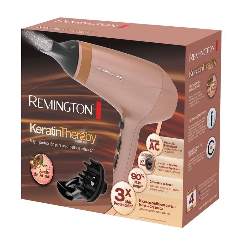 Secador de Cabello Remington Keratina y Aceite de Argán REMINGTON