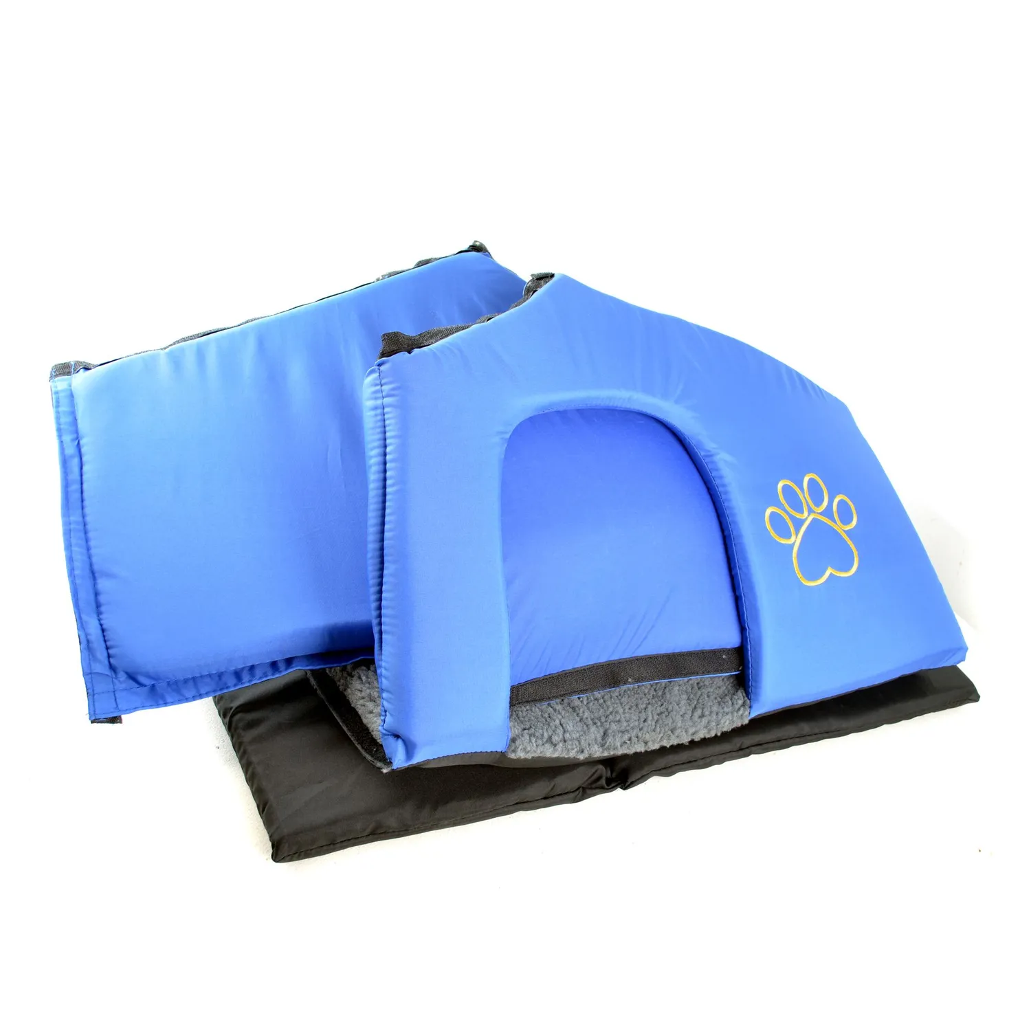 Casa Para Perros Desarmable 70X50X46Cm Grande Azul