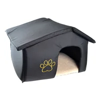 Casa Para Perros Desarmable 70X50X46Cm Grande Negro
