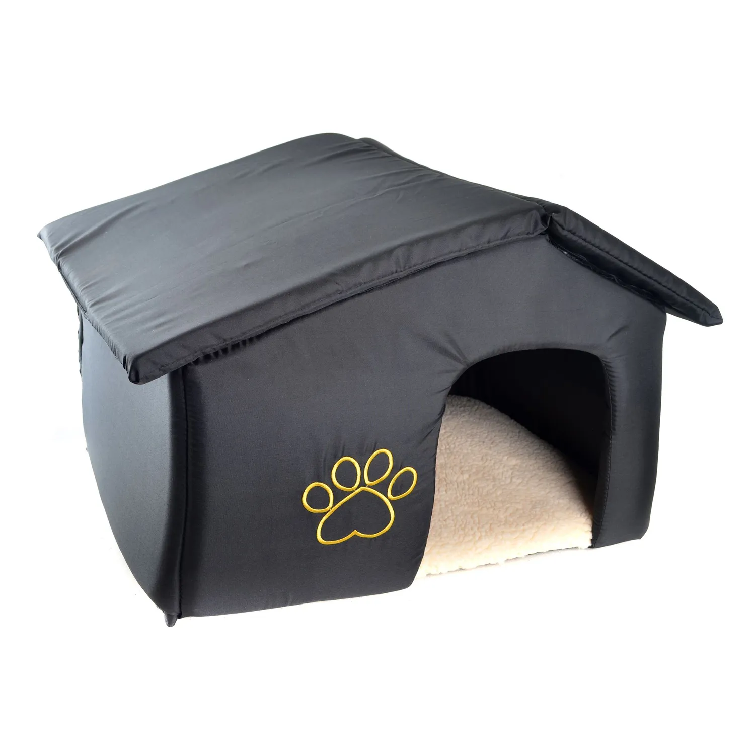 Casa Para Perros Desarmable 70X50X46Cm Grande Negro