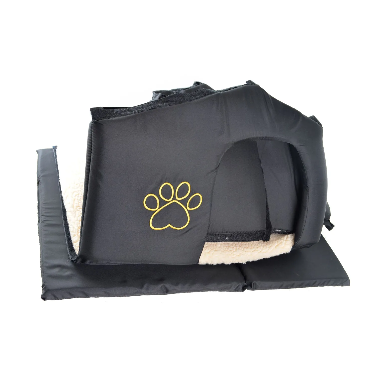 Casa Para Perros Desarmable 70X50X46Cm Grande Negro