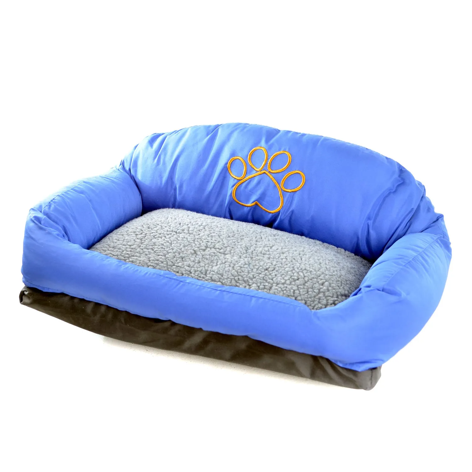 Cama Sofá Para Mascotas De Tela 88x71x27cm Extra Grande Azul Interpet