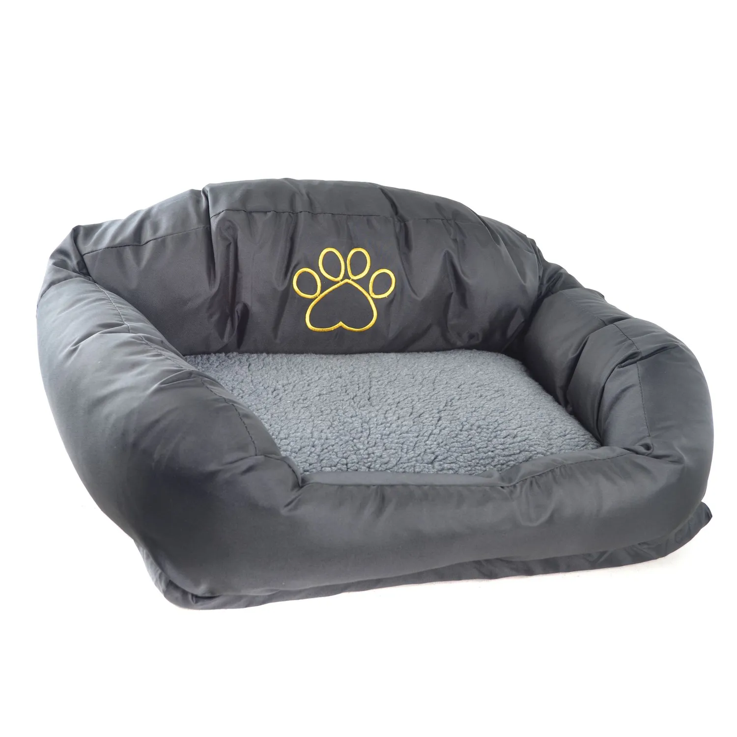 Cama Sofá Para Mascotas De Tela Extra Grande  88x71x27cm Negro