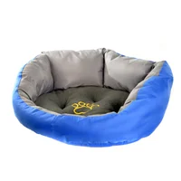 Cama Para Mascota Antifluido 61x55x22cm Grande Azul Interpet
