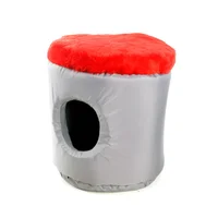 Cueva Térmica De Tela Para Mascotas Mediana 40X40X43Cm Rojo  Interpet