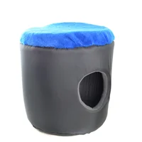 Cueva Térmica De Tela Para Mascotas Mediana 40x40x43cm Azul  Interpet
