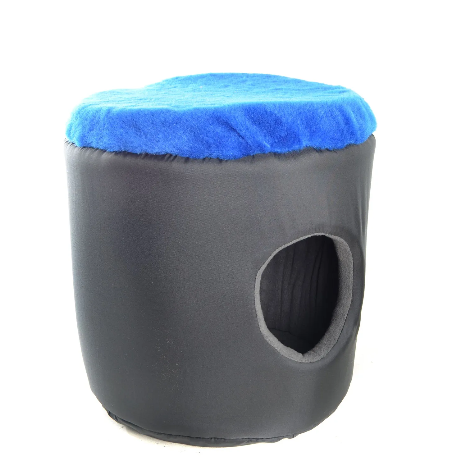Cueva Térmica De Tela Para Mascotas Mediana 40x40x43cm Azul  Interpet