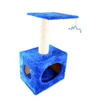 Gimnasio Para Gatos 1 Piso 40X30X70Cm Pequeño Azul