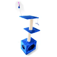 Gimnasio Para Gatos 2 Pisos 40X30X110Cm Pequeño Azul