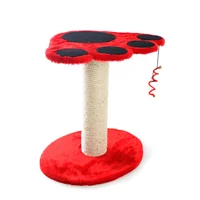 Torre Rascador Para Gato + Cama 62X50X40Cm Rojo Interpet