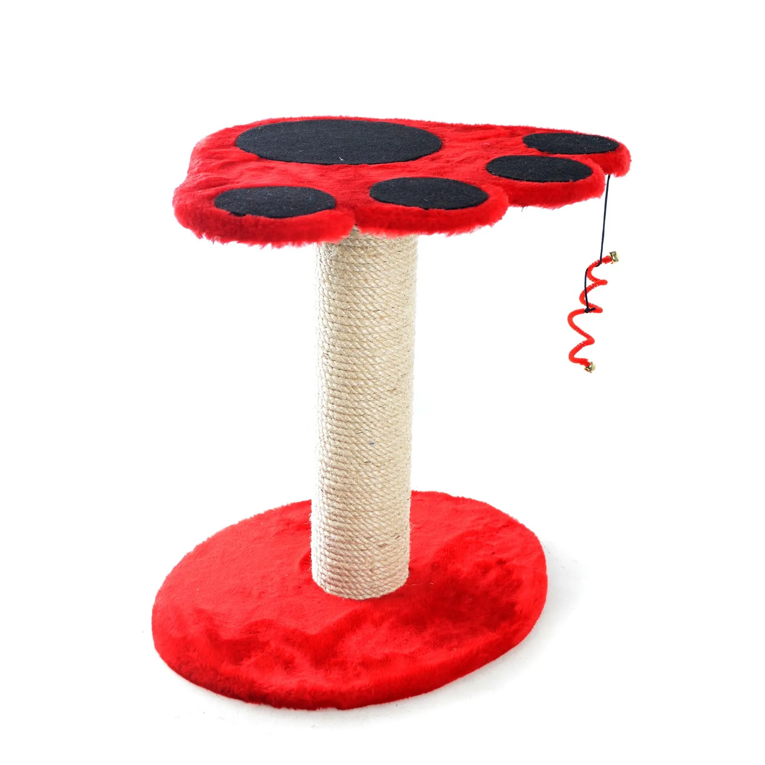 Torre Rascador Para Gato + Cama 62X50X40Cm Rojo Interpet