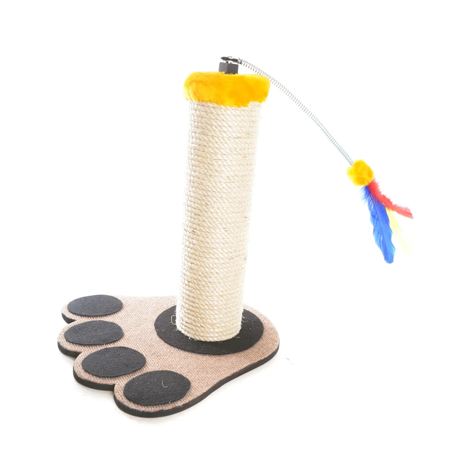 Rascador Para Gatos Recrea 36X35X40Cm Pequeño Amarillo