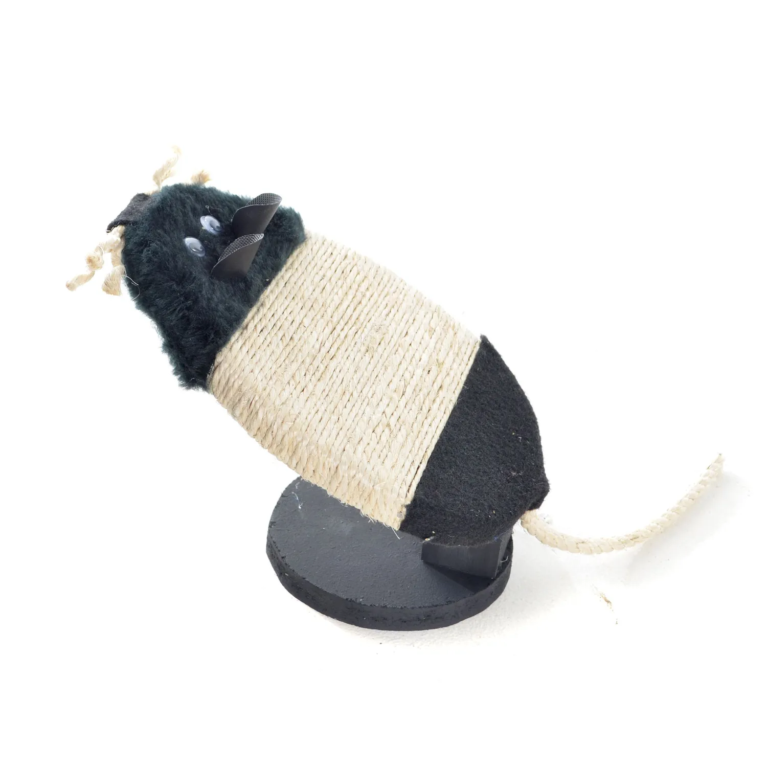 Rascador Para Gatos Ratón 24X15X2.5Cm Pequeño Negro