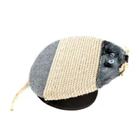 Rascador Para Gatos Ratón 33X26X2.7Cm Pequeño Gris